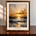 Framed Golden Sunset Seascape