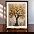Framed Golden Tree in Warm Light