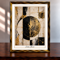 Gold-Framed Geometric Circle Abstract