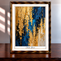 Gold-Leaf Abstract Art in Elegant Frame