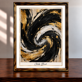 Golden Vortex Abstract by Charles Bouk
