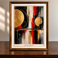 Ornate Gold-Framed Abstract Masterpiece