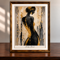 Ornate Gold Frame Abstract Portrait