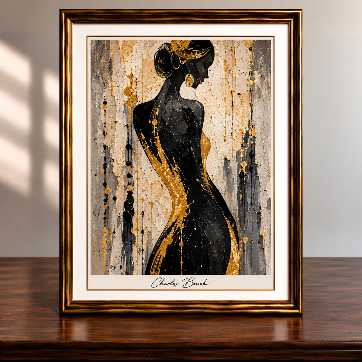 Ornate Gold Frame Abstract Portrait